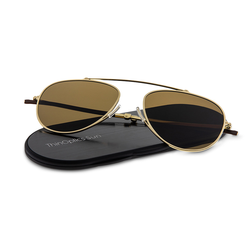 ThinOptics sun Aviator braun