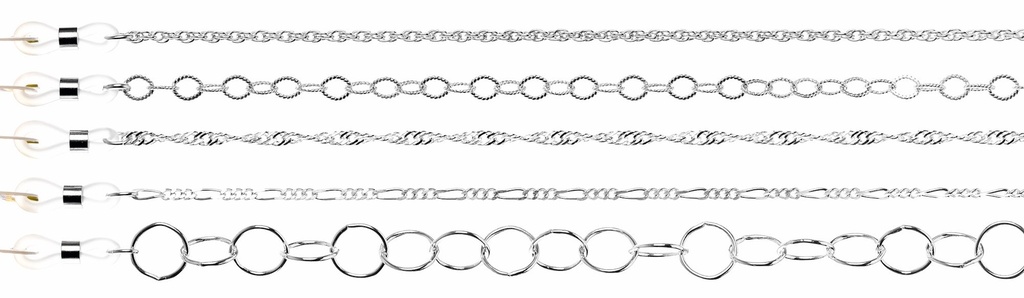 Set silber plated chains