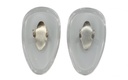 RB crimp pads silicone silver 16mm