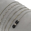 km6w thin metal chains white