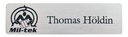nameplate including engraving