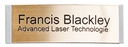 Flexstyle nameplate including engraving