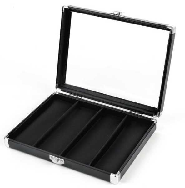 4-Slot Aluminium Koffer schwarz