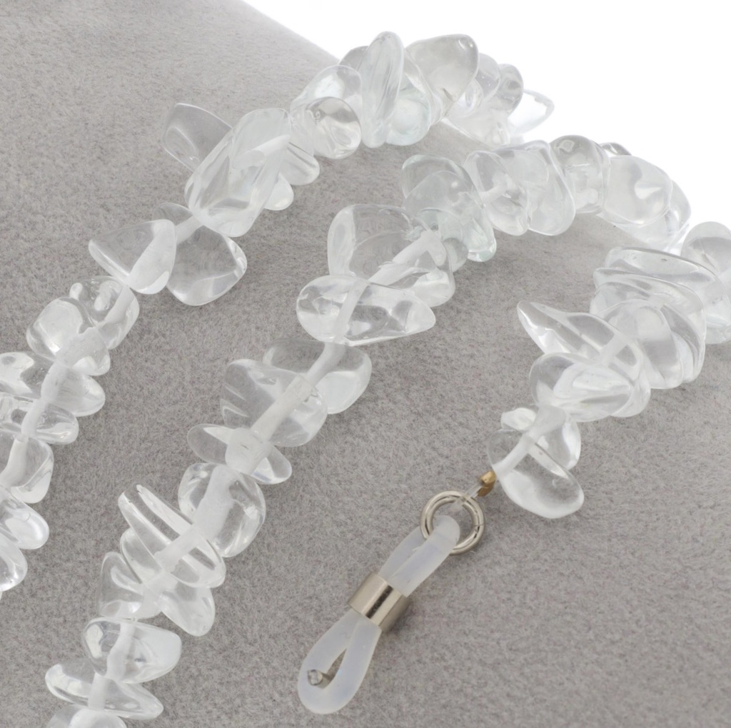 Brillenkette stein transparent