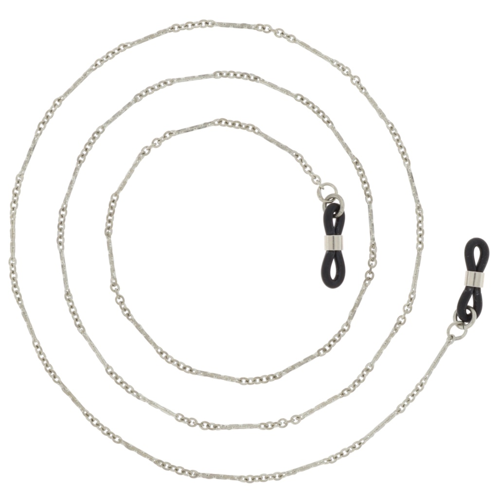 feine Metallkette weiß