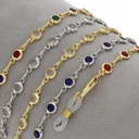 fine crystal stone chains set