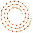 crystal stone chain gold plated