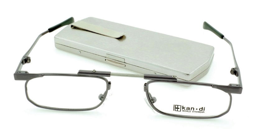 Kan-Di foldable reading glass with metal case