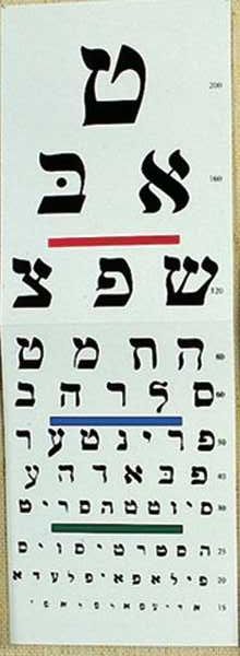 Lesetafel Hebräisch