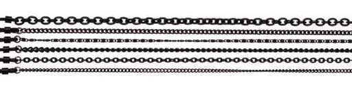 [kex6] aluminium chains set black