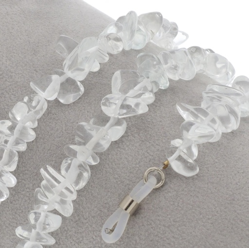 [f50-1] Brillenkette stein transparent