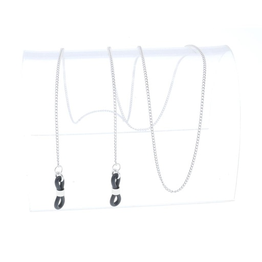[60w] thin metal chain white