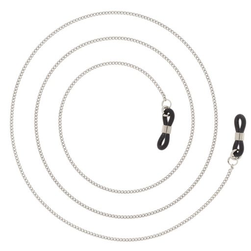 [60w] thin metal chain white