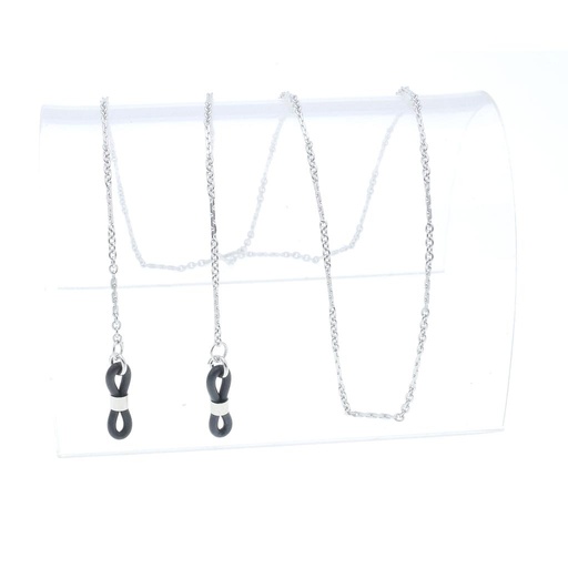 [91w] thin metal chain white