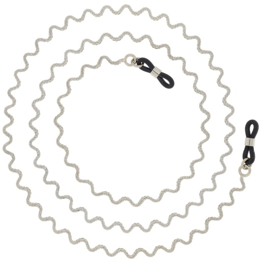 [84w] thin metal chain white