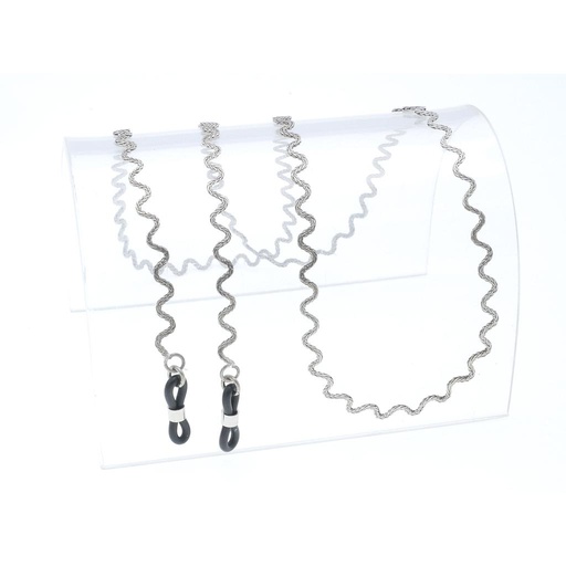 [84w] thin metal chain white