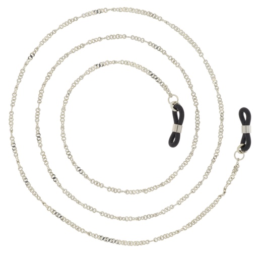 [55w] thin metal chain white