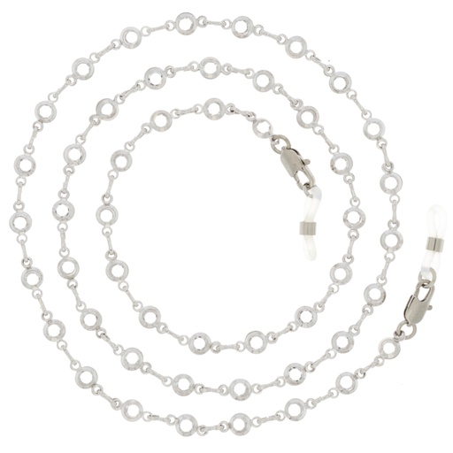 [133-2] crystal stone chain rhodium plated