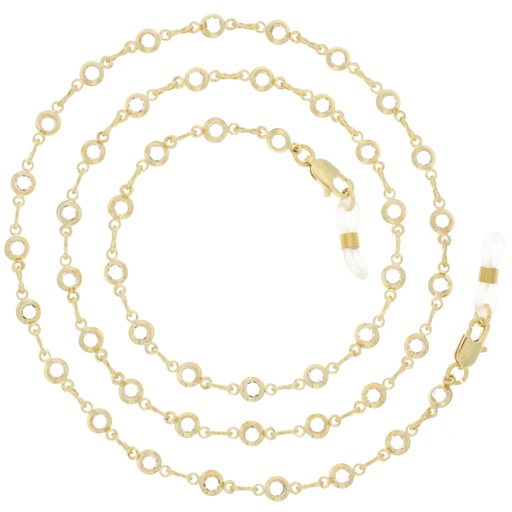 [133-3] crystal stone chain gold plated