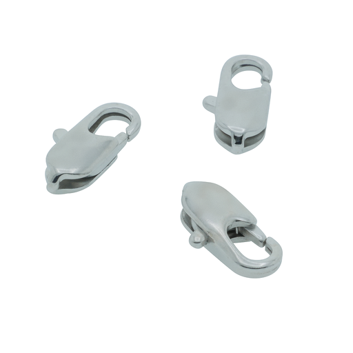 [karab-12w] chain clasp 12mm silver color