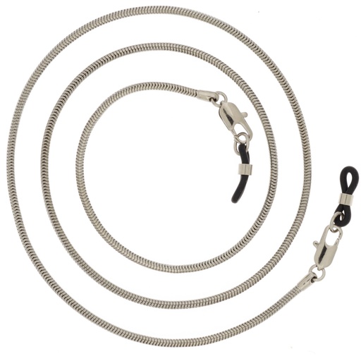 [901w] klassische Metallkette weiß