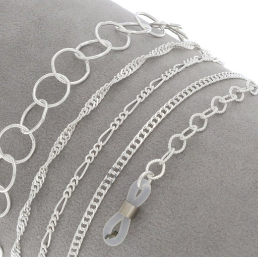 [km29] Set silber plated chains