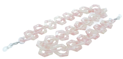 [AC105] Acetate chain with carabines light pink